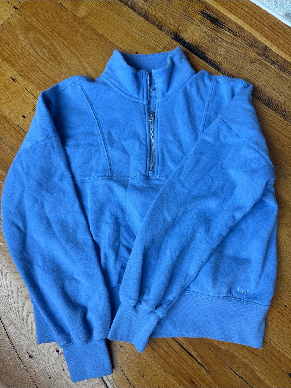 abercrombie kids Light Blue Quarter-Zip Fleece Pullover
